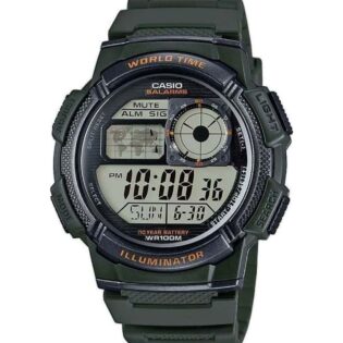 CASIO Standard Collection Khaki Rubber Strap AE-1000W-3AVEF
