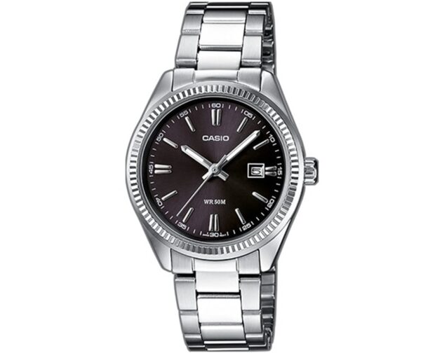 CASIO Standard Collection Silver Stainless Steel Bracelet LTP-1302PD-1A1VEG