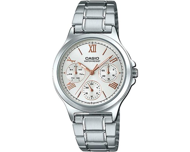 CASIO Standard Collection Silver Stainless Steel Bracelet LTP-V300D-7A2UDF