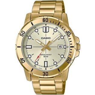 CASIO Standard Collection Gold Stainless Steel Bracelet MTP-VD01G-9EVUDF