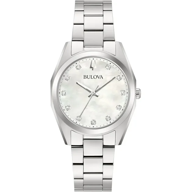 BULOVA Classic Crystals Silver Stainless Steel Bracelet 96P228