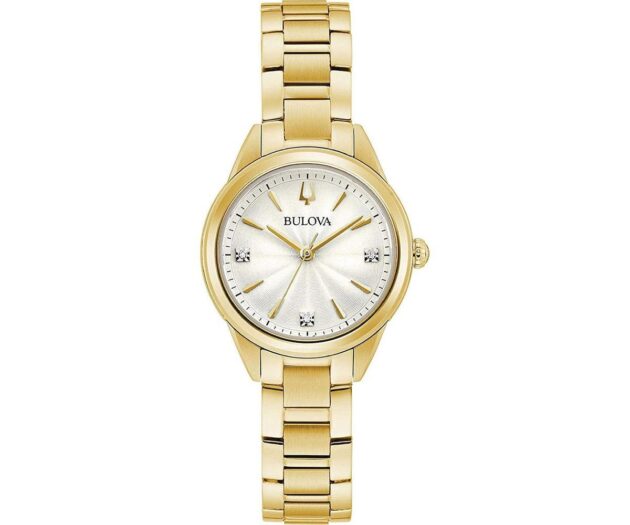 BULOVA Sutton Diamonds Gold Stainless Steel Bracelet 97P150