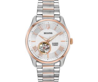 BULOVA Mechanical Auto Two Tone Stainless Steel Bracelet 98A213