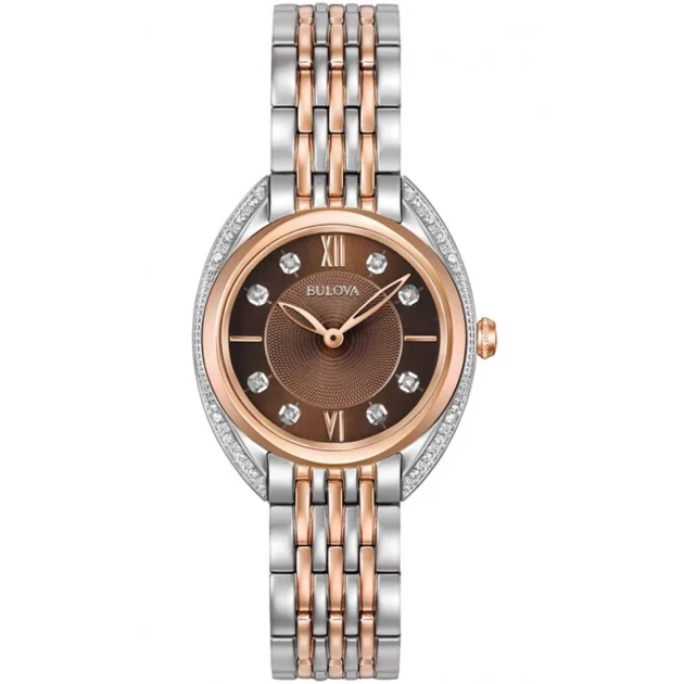 BULOVA Classic Diamond Two Tone Stainless Steel Bracelet  98R230