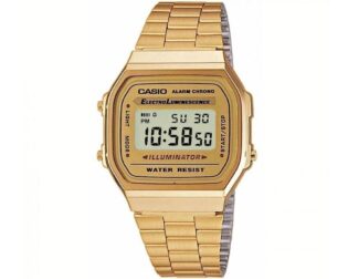 CASIO Vintage Collection Gold Stainless Steel Bracelet A-168WG-9EF