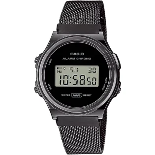 CASIO Vintage Collection Black Stainless Steel Bracelet A-171WEMB-1AEF