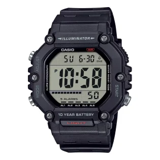 CASIO Standard Black Rubber Strap AE-1600H-1AVEF