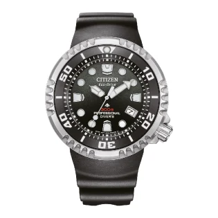 CITIZEN Promaster Professional Diver's Eco-Drive Black Rubber Strap BN1024-01E