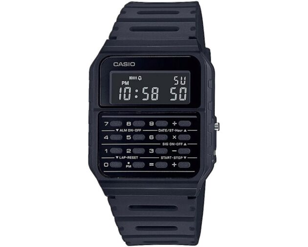 CASIO Vintage Collection Black Rubber Strap  CA-53WF-1BEF