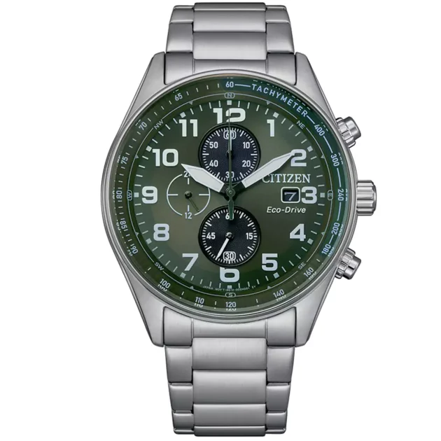 CITIZEN Eco-Drive Chronograph Silver Stainless Steel Bracelet CA0770-72X