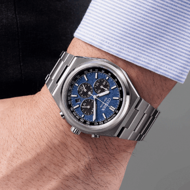 CITIZEN Zenshin Eco-Drive Chronograph Super Titanium Bracelet CA4610-85L - Image 3