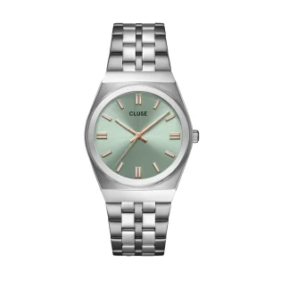 CLUSE Retro 70's Silver Stainless Steel Bracelet CW35103