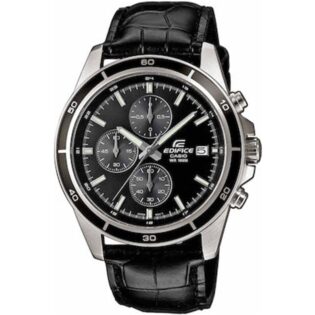 CASIO Edifice Chronograph Black Leather Strap EFR-526L-1AVUEF