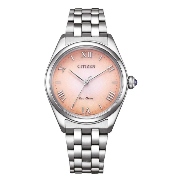 CITIZEN Ladies Eco-Drive Silver Stainless Steel Bracelet EM1140-80X