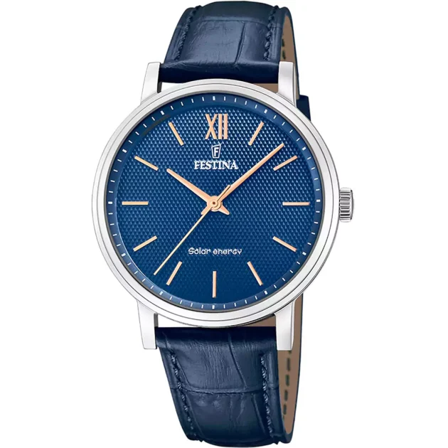 FESTINA Solar Energy Blue Leather Strap F20660/4