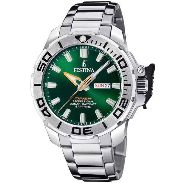 FESTINA Divers Sapphire Cristal Silver Stainless Steel Bracelet F20665/2