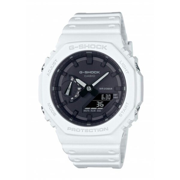G-SHOCK White Rubber Strap GA-2100-7AER