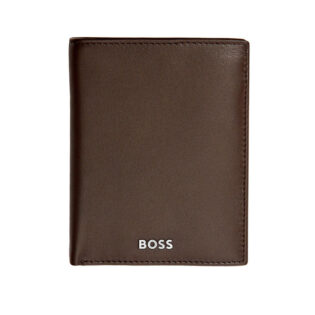 BOSS Classic Smooth Money Wallet Vertical Flap Brown HLO403Y