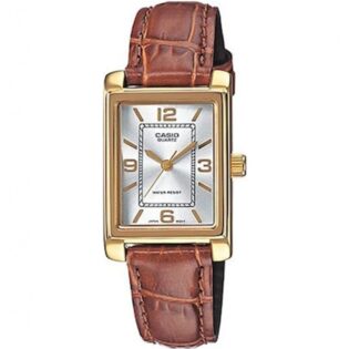 CASIO Standard Collection Brown Leather Strap LTP-1234PGL-7AEG