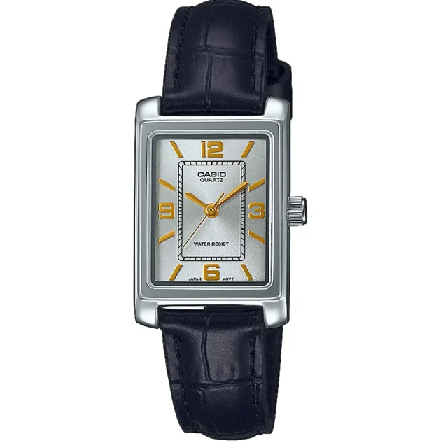 CASIO Standard Collection Black Leather Strap LTP-1234PL-7A2EF