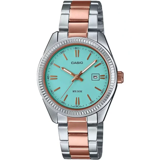 CASIO Standard Collection Two Tone Stainless Steel Bracelet LTP-1302PRG-2AV