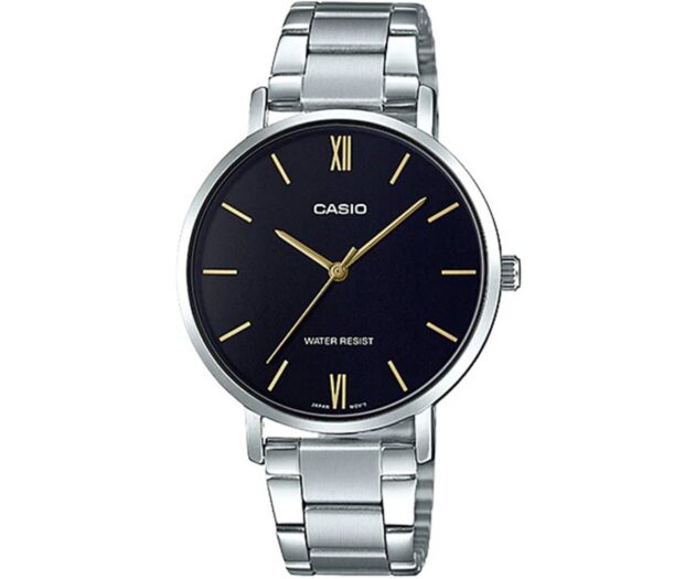 CASIO Standard Collection Silver Stainless Steel Bracelet  LTP-VT01D-1BUDF