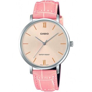 CASIO Standard Collection Pink Leather Strap LTP-VT01L-4BUDF