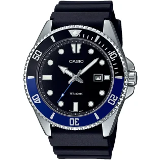 CASIO Standard Collection Black Rubber Strap MDV-107-1A2VEF