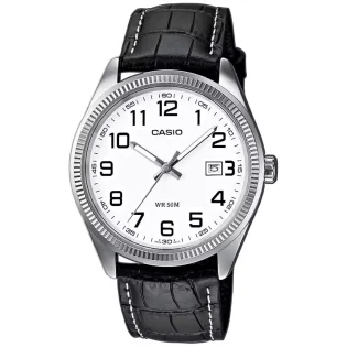 CASIO Standard Collection Black Leather Strap MTP-1302PL-7BVEF