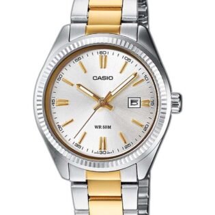 CASIO Standard Collection Two Tone Stainless Steel Bracelet  MTP-1302PSG-7AVEF