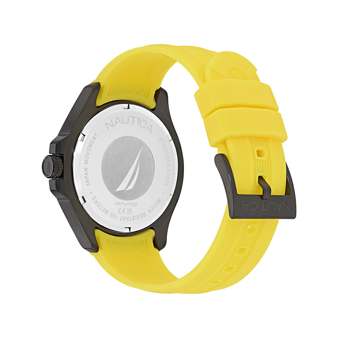 NAUTICA NCT Leeway Yellow Silicone Strap NAPLWF502