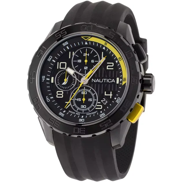 NAUTICA NST 101 Black Rubber Strap NAPNSS302