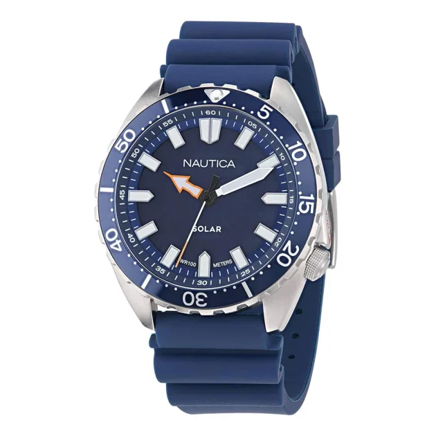 NAUTICA Vintage Solar Powered Blue Silicone Strap NAPNVF401
