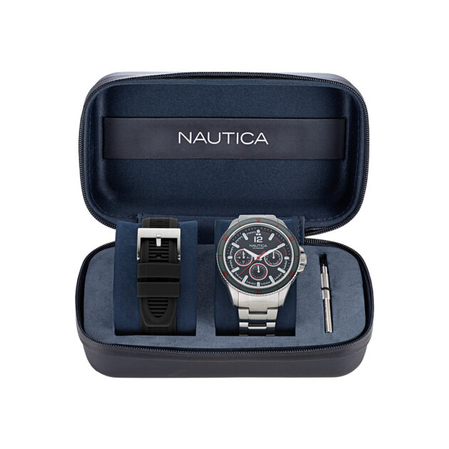 NAUTICA NCT Windrose BOXSET Silver Stainless Steel Bracelet NAPWRS406 - Image 3