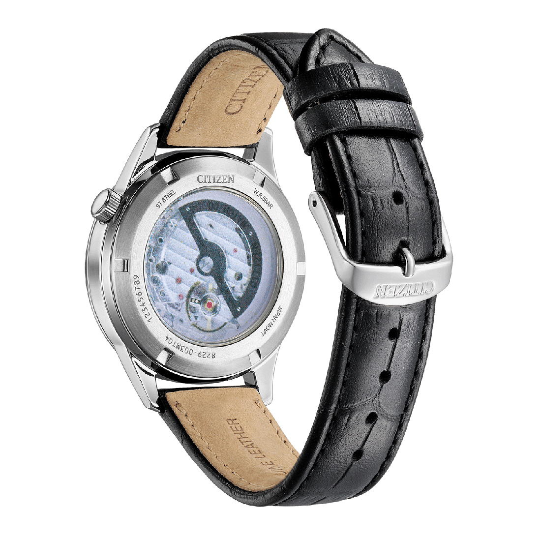 CITIZEN Gents Automatic Black Leather Strap NH9131-14E