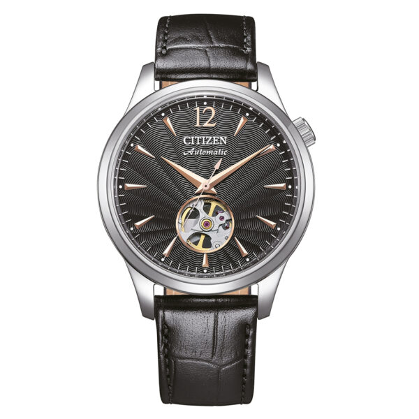 CITIZEN Gents Automatic Black Leather Strap NH9131-14E