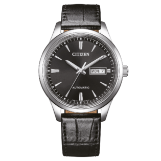CITIZEN Automatic Black Leather Strap NY4058-01EE