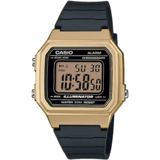 CASIO Standard Collection Black Rubber Strap W-217HM-9AVEF