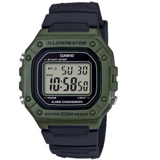CASIO Standard Collection Black Rubber Strap W-218H-3AVEF