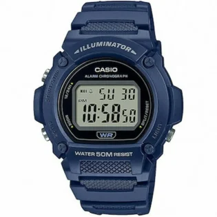 CASIO Standard Collection Blue Rubber Strap W-219H-2AVEF