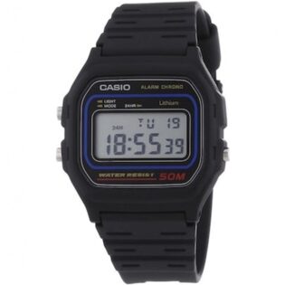 CASIO Standard Collection Sport Black Rubber Strap W-59-1V