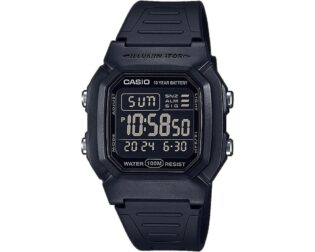 CASIO Standard Collection Black Rubber Strap W-800H-1BVES