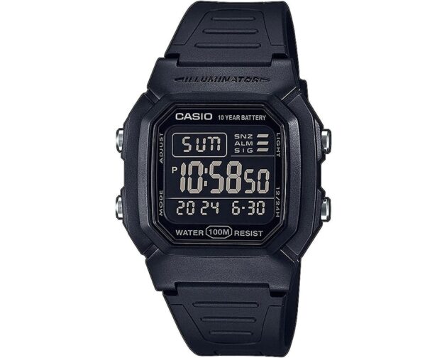 CASIO Standard Collection Black Rubber Strap W-800H-1BVES