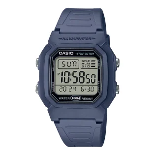 CASIO Standard Collection Sport Light Blue Rubber Strap W-800H-2AVES