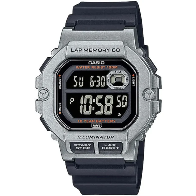 CASIO Standard Collection Black Rubber Strap WS-1400H-1BV