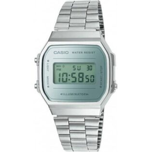 CASIO Vintage Collection Silver Stainless Steel Bracelet  A-168WEM-7EF