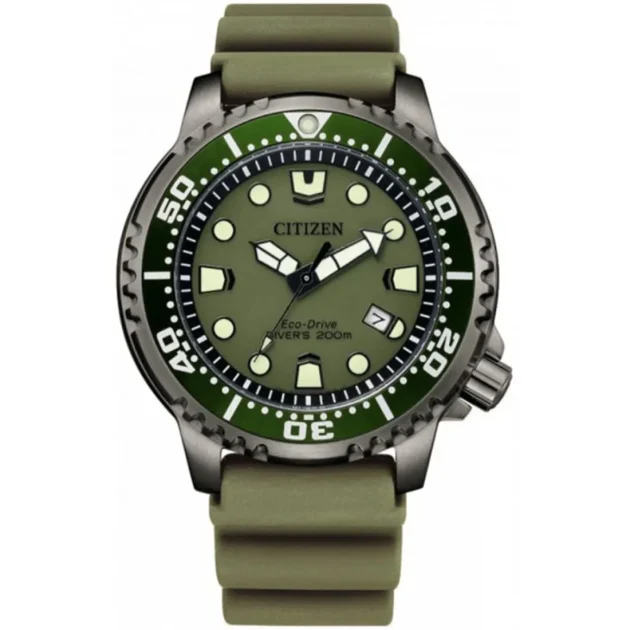 CITIZEN Promaster Eco-Drive Khaki Rubber Strap BN0157-11X