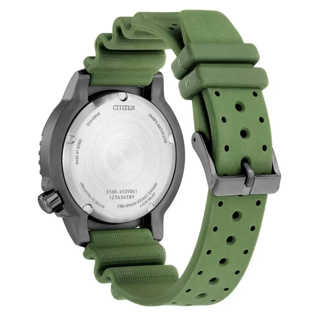 CITIZEN Promaster Eco-Drive Khaki Rubber Strap BN0157-11X - Image 3