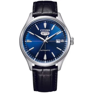 CITIZEN Gents C7 Series Automatic Black Leather Strap NH8390-20LE