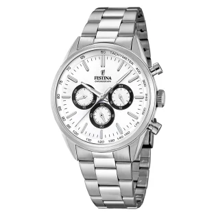 FESTINA Chronograph Silver Stainless Steel Bracelet F16820/Q